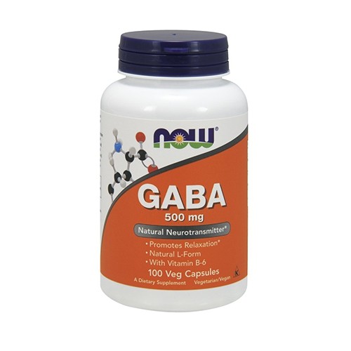 Now Foods Gaba 500mg + B6 (100 vcaps) Standard
