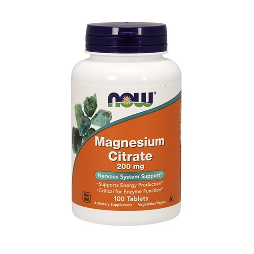Now Foods Magnesium Citrate 200mg (100 tabs) Standard