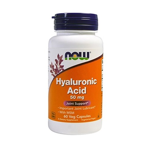 Now Foods Hyaluronic Acid 50mg + MSM (60) Standard