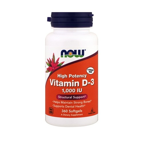 Now Foods Vitamin D3 1000IU (360) Standard