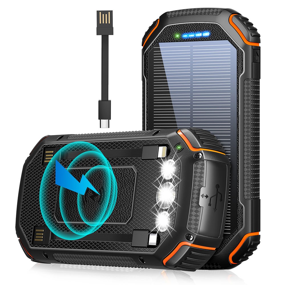 20000mAh  Wireless charger Solar power bank