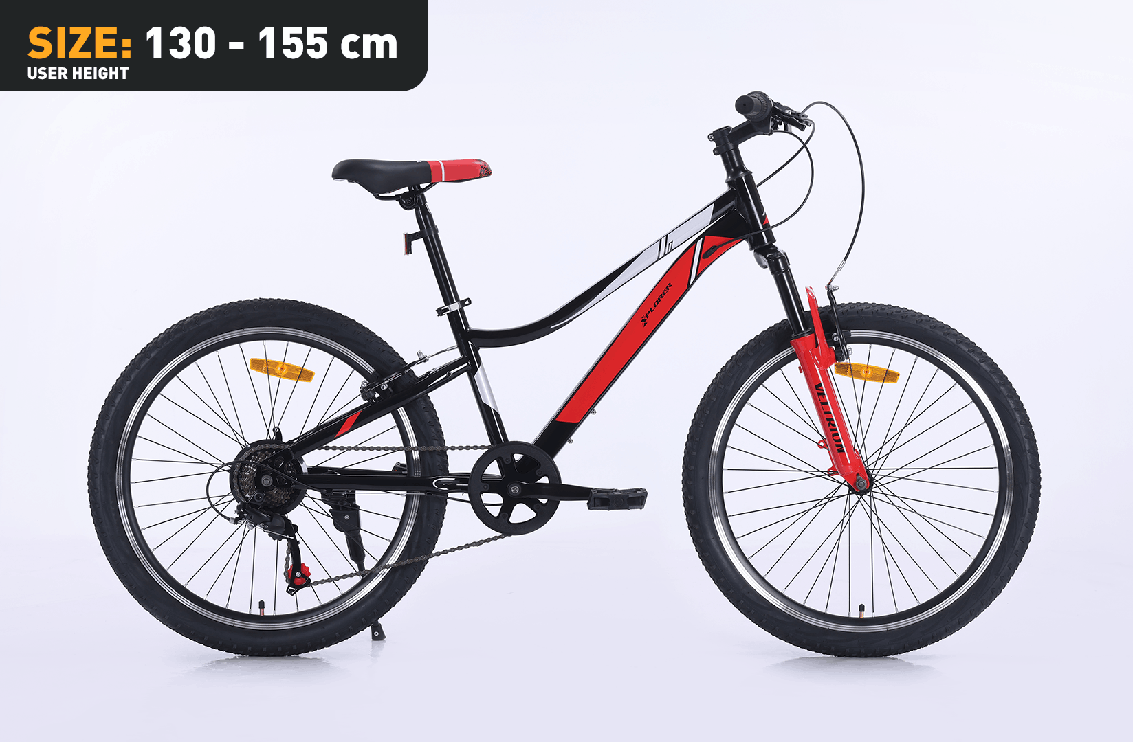 Kids bicycle Xplorer VELTRION Black-Red 24"