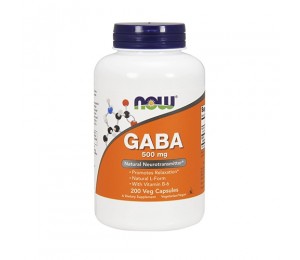 Now Foods Gaba 500mg + B6 (200 vcaps) Standard