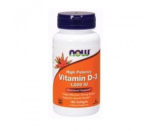 Now Foods Vitamin D3 1000IU (180) Standard