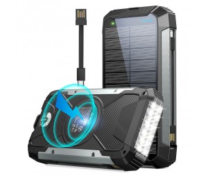20000mAh  Wireless charger Solar power bank