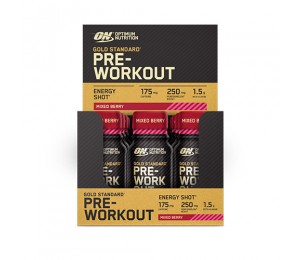 Optimum Nutrition Gold Standard Pre-Workout Shot (12x60ml) Mixed Berry